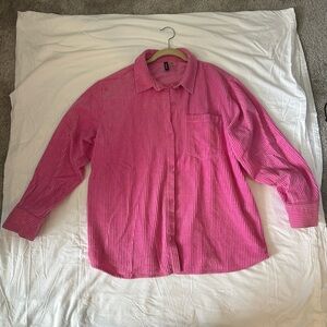 H&M Pink Casual Button Down Shirt